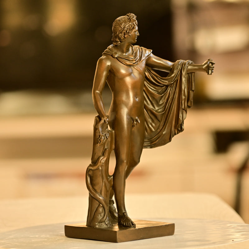Apollo Belvedere Brass Sculpture of Classical Elegance