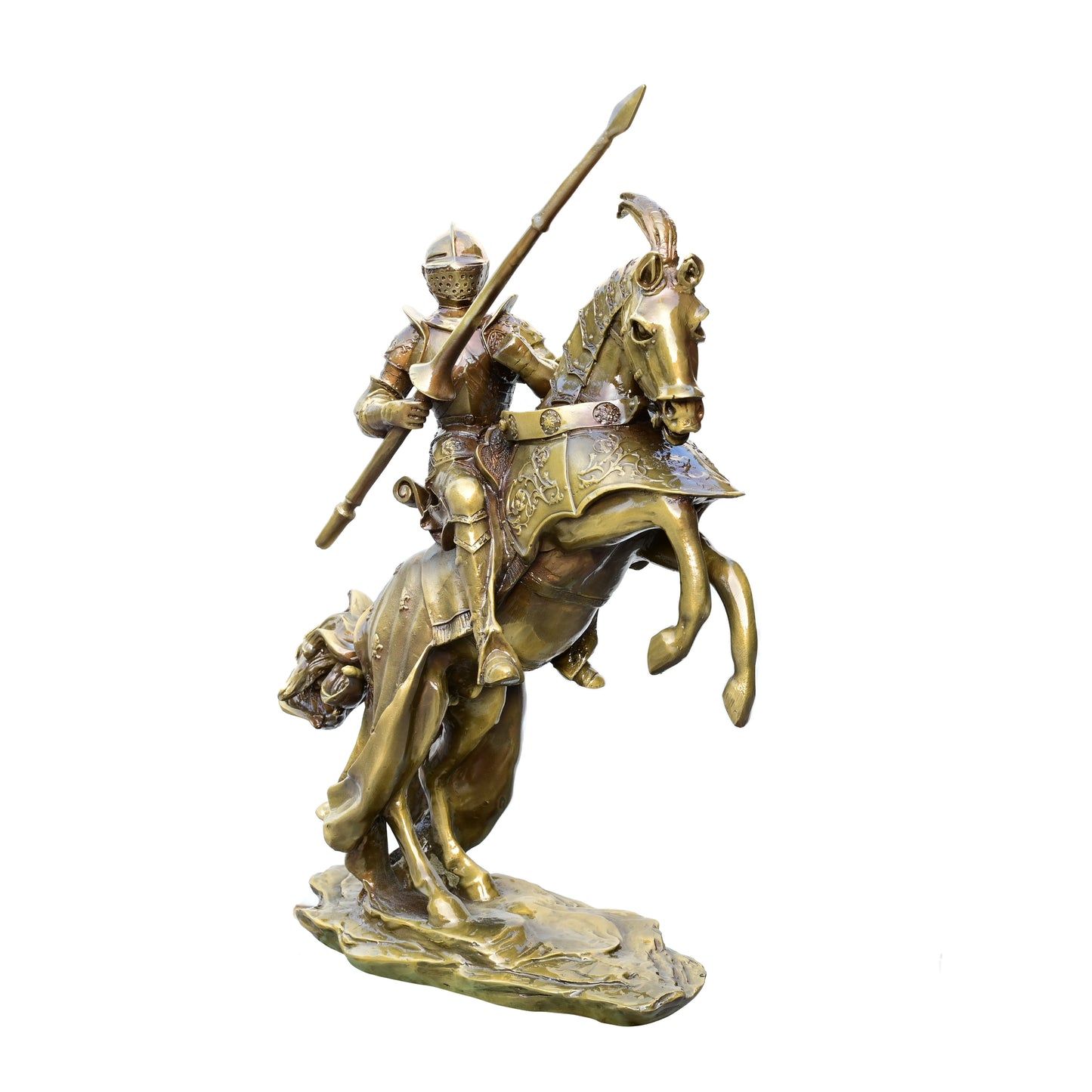 Knight of Valor on Rearing Steed Sculpture