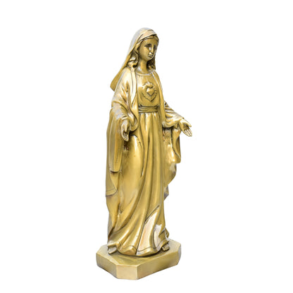 Our Lady of the Sacred Heart Brass Figure