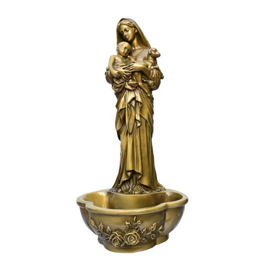 Madonna of the Lamb and Child Jesus Sculpture