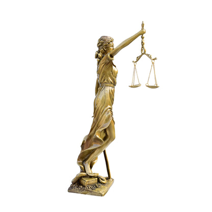 Blindfolded Lady Justice with Scales and Sword