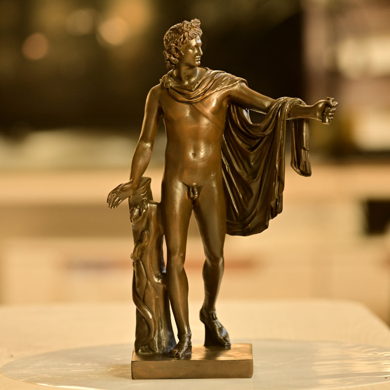 Apollo Belvedere Brass Sculpture of Classical Elegance