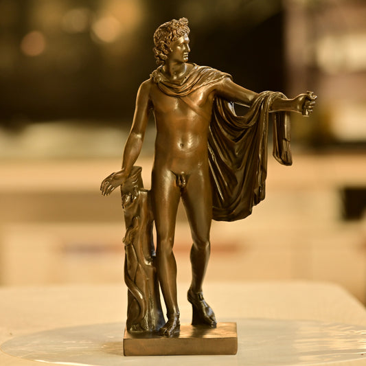 Apollo Belvedere Brass Sculpture of Classical Elegance