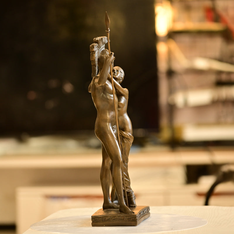 Mars and Venus Brass Sculpture of Love and War