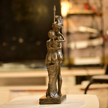 Mars and Venus Brass Sculpture of Love and War