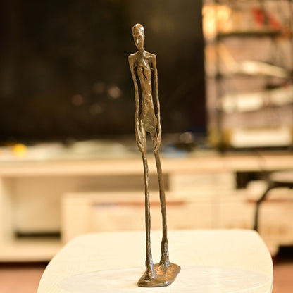 The Walking Man Brass Sculpture in Giacometti Style